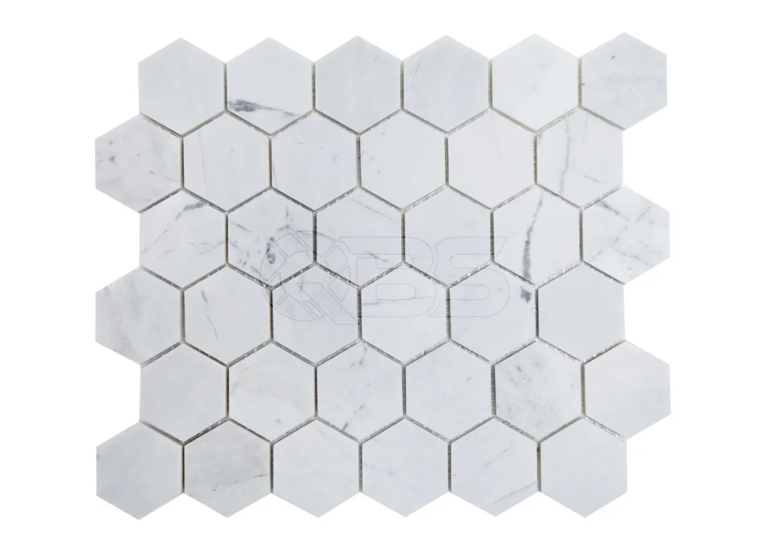 Mosaic Trắng sữa lục giác
