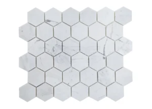 Mosaic Trắng sữa lục giác