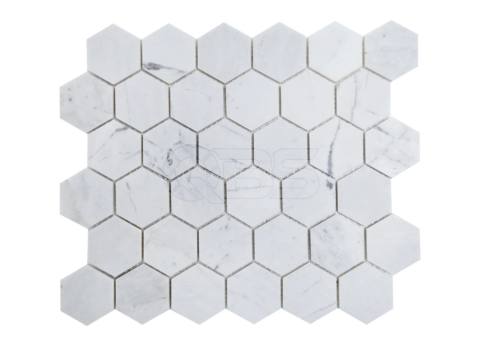 Mosaic Trắng sữa lục giác