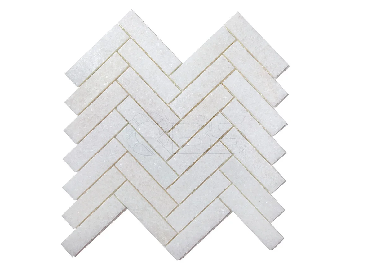Mosaic xương cá trắng muối