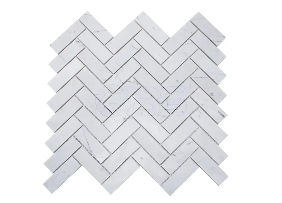 Mosaic xương cá trắng sữa