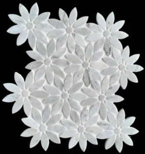 Mosaic Hoa cúc Trắng sữa