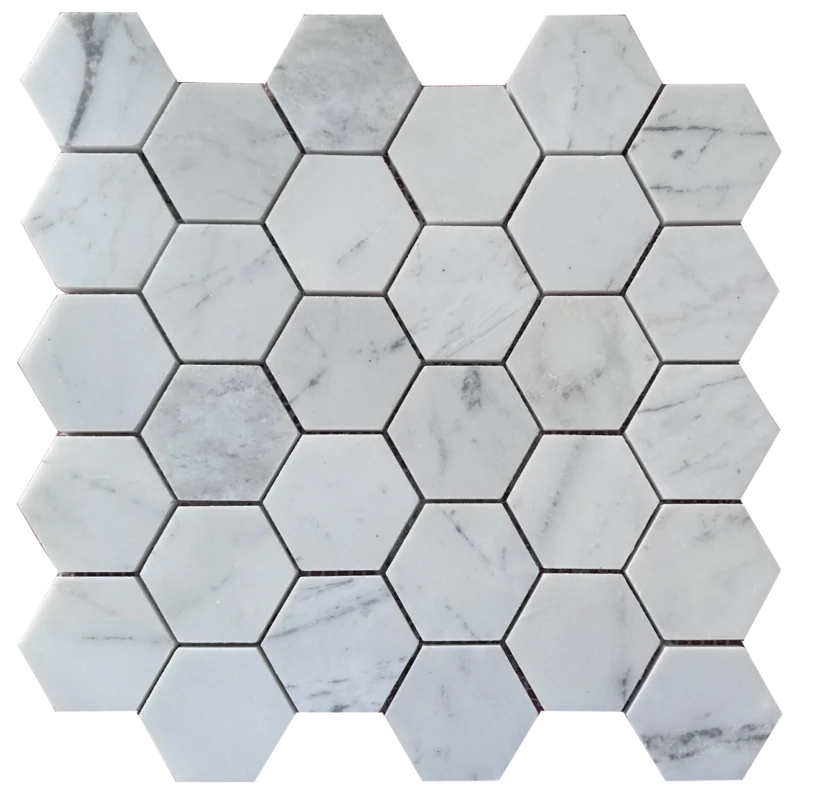 Mosaic lục giác 53 Trắng sữa