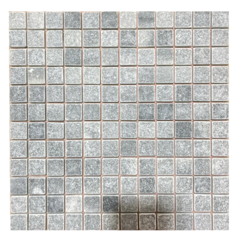 Mosaic vuông xám Lông chuột mài hon rung giả cổ